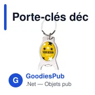 Porte-clés décapsuleur personnalisable en métal mat compact avec logo - Mini Opener - Miniature 1