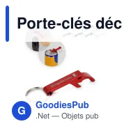 Porte-clés décapsuleur personnalisable en aluminium coloré avec logo - Classique - Miniature 1