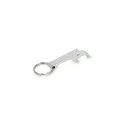 Variante Argent - Porte-clés décapsuleur personnalisable en aluminium coloré avec logo - Classique