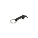 Variante Noir - Porte-clés décapsuleur personnalisable en aluminium coloré avec logo - Classique