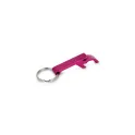 Variante Rose - Porte-clés décapsuleur personnalisable en aluminium coloré avec logo - Classique