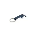 Variante Bleu foncé - Porte-clés décapsuleur personnalisable en aluminium coloré avec logo - Classique