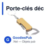 Porte-clés décapsuleur personnalisable en bambou Stuart avec logo - Miniature 6