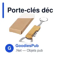 Porte-clés décapsuleur personnalisable en bambou Stuart avec logo - Miniature 9