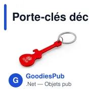 Porte-clés décapsuleur personnalisable en forme de guitare électrique |avec logo - Miniature 5
