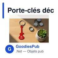 Porte-clés décapsuleur personnalisable en forme de guitare électrique |avec logo - Miniature 6
