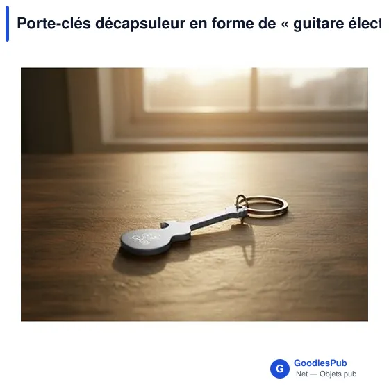 Porte-clés décapsuleur personnalisable en forme de guitare électrique |avec logo - Image 8
