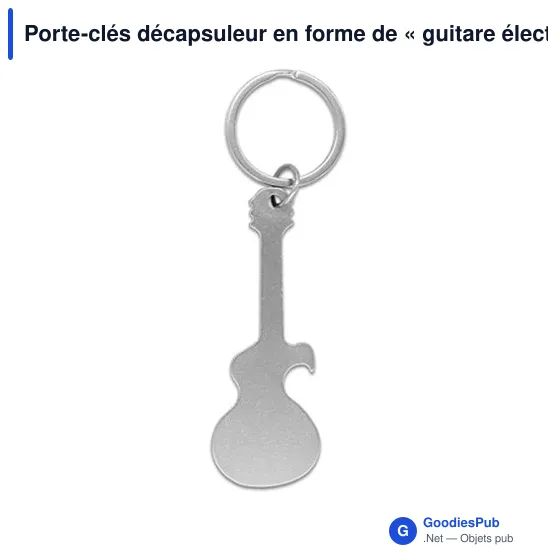 Porte-clés décapsuleur personnalisable en forme de guitare électrique |avec logo - Image 9