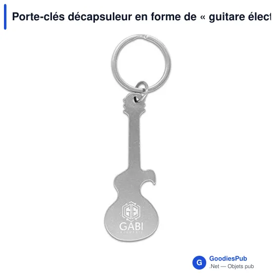 Porte-clés décapsuleur personnalisable en forme de guitare électrique |avec logo - Image 10