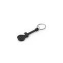 Variante noir - Porte-clés décapsuleur personnalisable en forme de guitare électrique |avec logo