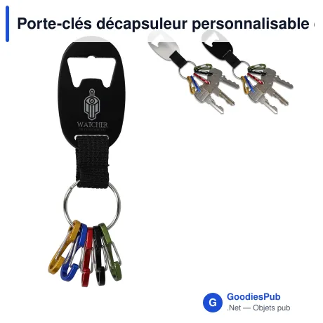 Porte-clés décapsuleur personnalisable en aluminium recyclé avec logo - Recycled Opener