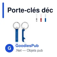 Porte-clés décapsuleur personnalisable en aluminium coloré avec logo - Slim Opener - Miniature 1