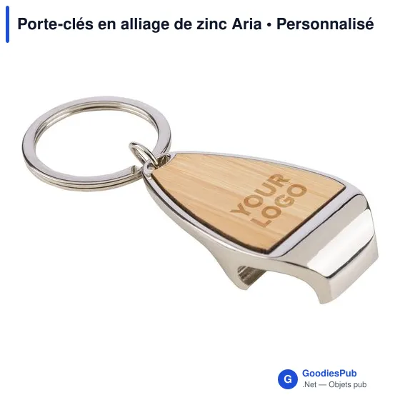Porte-clés en alliage de zinc Aria - Image 2