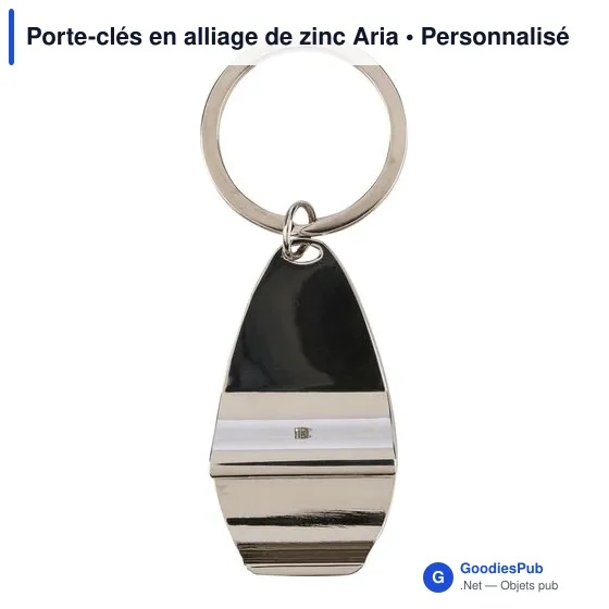 Porte-clés en alliage de zinc Aria - Image 3