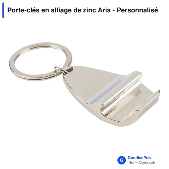 Porte-clés en alliage de zinc Aria - Image 4