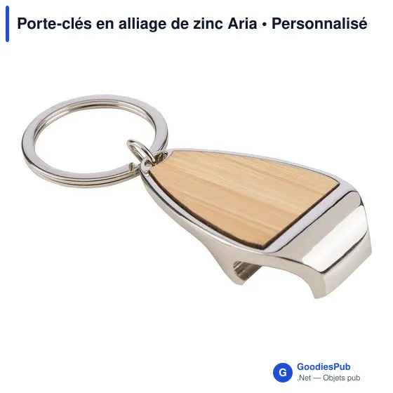 Porte-clés en alliage de zinc Aria - Image 5