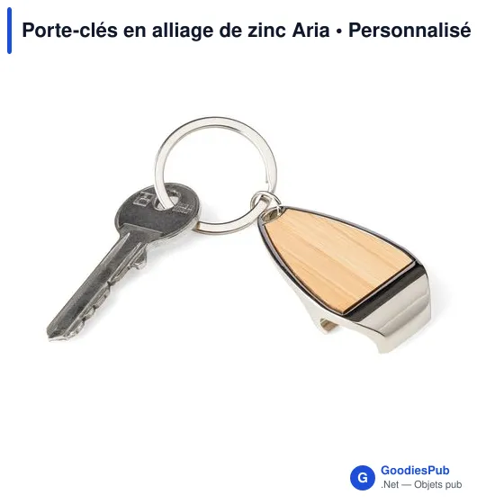 Porte-clés en alliage de zinc Aria - Image 6