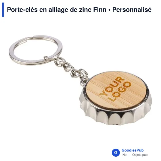 Porte-clés en alliage de zinc Finn - Image 2