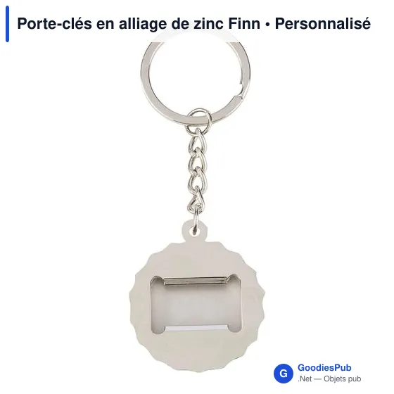 Porte-clés en alliage de zinc Finn - Image 3