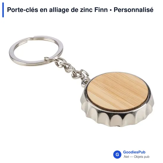 Porte-clés en alliage de zinc Finn - Image 4