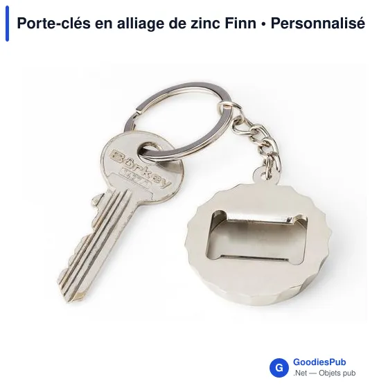 Porte-clés en alliage de zinc Finn - Image 5