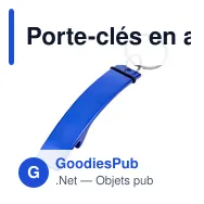 Porte-clés en aluminium personnalisable avec décapsuleur - Amaniavec logo - Miniature 3