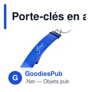 Porte-clés en aluminium personnalisable avec décapsuleur - Amaniavec logo - Miniature 10