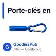 Porte-clés en aluminium avec mousqueton Tracy - Miniature 2