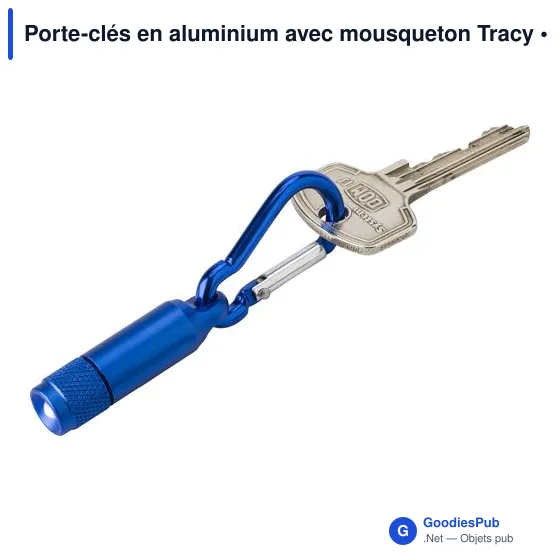 Porte-clés en aluminium avec mousqueton Tracy - Image 11