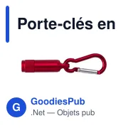 Porte-clés en aluminium avec mousqueton Tracy - Miniature 5