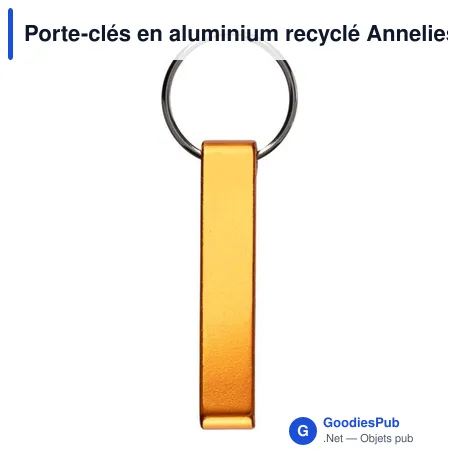 Porte-clés en aluminium recyclé Anneliese