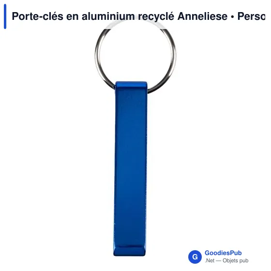 Porte-clés en aluminium recyclé Anneliese - Image 2