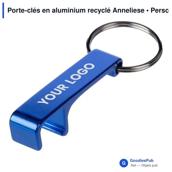 Porte-clés en aluminium recyclé Anneliese - Image 11