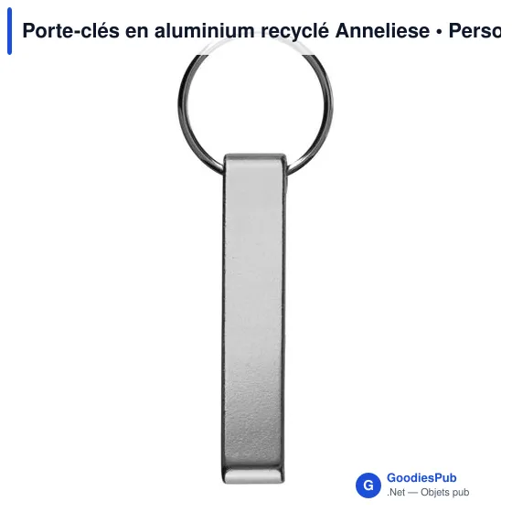 Porte-clés en aluminium recyclé Anneliese - Image 12