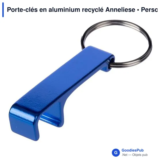 Porte-clés en aluminium recyclé Anneliese - Image 8