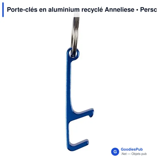 Porte-clés en aluminium recyclé Anneliese - Image 10