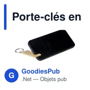 Porte-clés personnalisable en bambou avec support de téléphone - Orlandoavec logo - Miniature 4