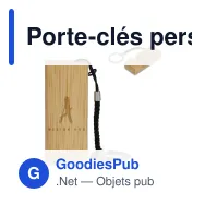 Porte-clés personnalisable en bambou pour téléphone portable avec logo - Bamboo Mobile - Miniature 1