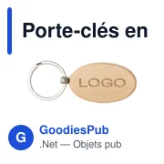 Porte-clés en bois Katherine - Miniature 1