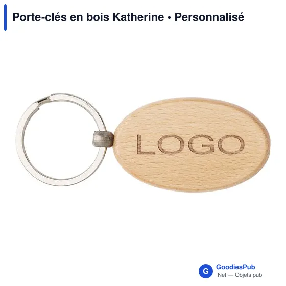 Porte-clés en bois Katherine - Image 3