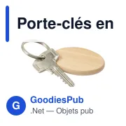 Porte-clés en bois Katherine - Miniature 5