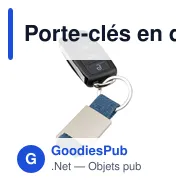 Porte-clés en denim personnalisable avec logo - Ori - Miniature 4