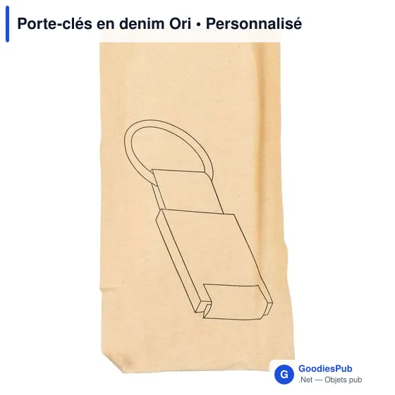 Porte-clés en denim personnalisable avec logo - Ori - Image 5