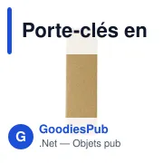 Porte-clés personnalisable en liège et métal avec logo - Elowen - Miniature 3
