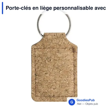 Porte-clés en liège personnalisable avec logo - Madelyn