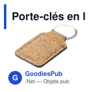 Porte-clés en liège personnalisable avec logo - Madelyn - Miniature 2