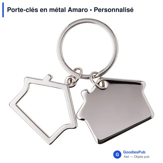 Porte-clés en métal Amaro - Image 4