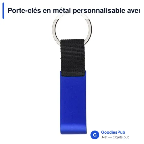 Porte-clés en métal personnalisable avec décapsuleur et logo - Lionel