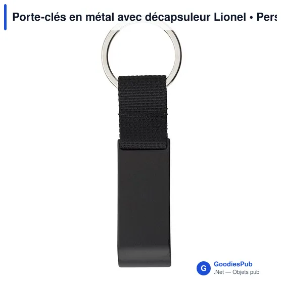 Porte-clés en métal personnalisable avec décapsuleur et logo - Lionel - Image 8