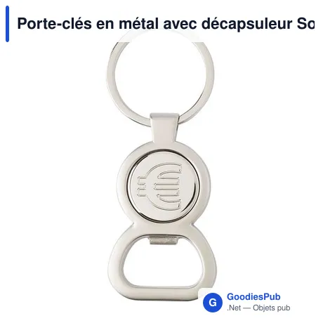 Porte-clés en métal avec décapsuleur Soren